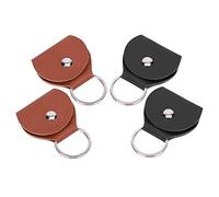 CHICIRIS Porta Plettro per Chitarra, Accessorio Portachiavi Portatile e Appendibile con Portachiavi in metallo per Riporre i Viaggi, Marrone