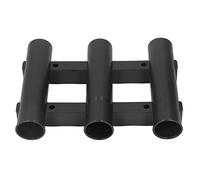 CHICIRIS Portacanne da Pesca a 3 Tubi, Portacanne per Montaggio a Parete in ABS per 3 Canne da Pesca, con 4 Viti in Acciaio Inossidabile, per Accessori da per Yacht e Kayak da Barca (BLACK)