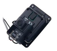 CHICIRIS Preamp di Chitarra, Macinato di Bassi, metà, Sintonizzatore EQ con Interruttore di Fase, Pickup Sonicore per il Basso (BLACK)