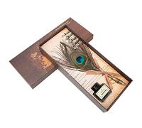CHICIRIS Premium Quill Pencil Scrivi un Set di Inchiostro - Scatola di Calligrafia retrò Ed Elegante con 5 Pennini Adatti Alla Scrittura, All'arte e Alla Cultura Residenziale Ha Piume Morbide e
