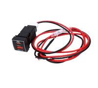 CHICIRIS Presa Caricabatteria Auto Doppia USB Ricarica Rapida per Smartphone, 2 Porte USB, Protezione Sovracorrente, LED Blu, Cavo 80 Cm, 12V 15A