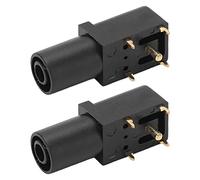 CHICIRIS Prese da Pannello PCB da 2 Pezzi da 4 Mm per Test di Tensione Sicuri e Utilizzo di Multimetri, Alta conduttività e Design Durevole (BLACK)
