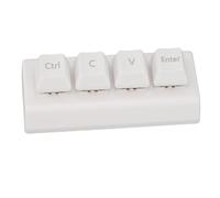CHICIRIS Programmabile 4 Tasti Switch Mini Tastiera Meccanica per Supporti per Ufficio di Gioco, Tastiera di Programmazione Cablata USB per Laptop, Materiale ABS (WHITE)
