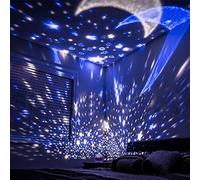 CHICIRIS Proiettore Romantico a LED con Luce Notturna a Stella per la Casa, Luce Notturna per Bambini, in Plastica Nera, Metallo, 13x13x13,5 Cm (Luce notturna colorata)