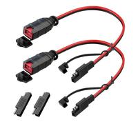 CHICIRIS Prolunga SAE, 14 AWG 1ft Cavi in Rame Puro con Adattatore Inverso polarità SAE, per Caricabatterie NOCO Auto Moto ATV UTV (2 pacchi)