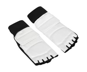 CHICIRIS Protezione per i Piedi Taekwondo, 2 Pezzi Supporto per Caviglia Esteso da 22 Cm con Cuscinetto di Protezione in EVA Ispessito e Tessuto a Rete Traspirante, per Bambini Adulti (S 30-33)