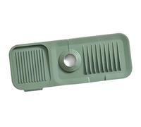 CHICIRIS Protezione per Lavello in Silicone Tappetino per Rubinetto da Che Assorbe L'acqua Efficiente per Un'area del Lavandino Pulita e Asciutta Materiale Ecologico 14,6x5,5 Pollici (verde scuro)