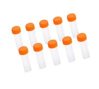 CHICIRIS Provette in Plastica da 10 Pezzi da 5 Ml, Parete Liscia, Buona Trasparenza con Calibrazione da 1-5 Ml, Buon Tappo di Chiusura per Esperimenti Congelati Nella Scuola di