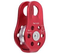 CHICIRIS Puleggia da Arrampicata 20KN, Puleggia Laterale Fissa in Alluminio Aeronautico con Cuscinetti a Sfera per Arrampicata su Roccia e Alpinismo (rosso)