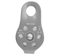 CHICIRIS Puleggia da Arrampicata 20KN, Puleggia Laterale Fissa in Alluminio Aeronautico con Cuscinetti a Sfera per Arrampicata su Roccia e Alpinismo (GREY)