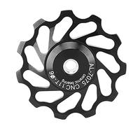 CHICIRIS Puleggia del Deragliatore Posteriore con Cuscinetto in Ceramica, Lega di Alluminio Leggera 11T per Mountain Bike e Bici da Strada (Black)