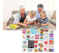 CHICIRIS Puzzle con Francobolli d'amore, Gioco di Puzzle con Esercizi per il Cervello in Legno da 200 Pezzi per Coppie e Famiglie (Come mostrato)
