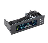 CHICIRIS Regolatore di velocità a 3 Ventole Pannello Frontale LCD Controllo della Temperatura del Computer per PC Desktop CPU/HDD/SYS, Funzione di Allarme per Protezione da Surriscaldamento,