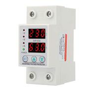 CHICIRIS Relè Protezione della Tensione Monofase 63A con Regolabile Sopra la Protezione della Corrente di Tensione Display LED Doppio per L'installazione della Guida DIN AC230V 50/60Hz