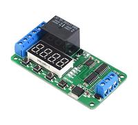 CHICIRIS Relè Temporizzato Multifunzionale Interruttore di Controllo Ritardo DPDT a Doppio Canale per Applicazioni di Controllo Dell'alimentazione Luci di Segnalazione Rosse 18 Funzioni per