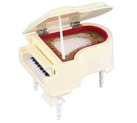 CHICIRIS Replica di Pianoforte in Miniatura con Panca e, Modello di Strumento Musicale per L'arredamento della Stanza della Musica, per Bambini, Bianco