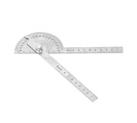 CHICIRIS Righello 2 in 1, Goniometro Angolare Regolabile in Acciaio Inossidabile da 0-10 Cm con Misurazione da 0-180 Gradi, per Disegno Tecnico della Lavorazione del Legno