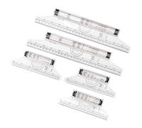 CHICIRIS Righello Rotolante Righello a Rulli Paralleli in Plastica Trasparente con Scala Trasparente per Disegno e Calcolo per Artisti Studenti Designer, 5 Pezzi da 15 Cm 30 Cm
