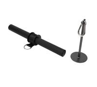 CHICIRIS Rinfreschi Dell'avambraccio e Rullo da Polso, Manico Non Slip Forte Cuscinetto di Carico, Manici per Impugnatura Anti-slip per L'allenamento di Resistenza All'avambraccio Interno (BLACK)