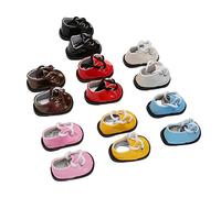 CHICIRIS Scarpe in Pelle PU per Bambole Scarpe Alla Moda Squisite per lo Styling Bambole da 20 Cm, 7 Paia in Pelle Lucida per Abiti Carini per Riunioni di Famiglia