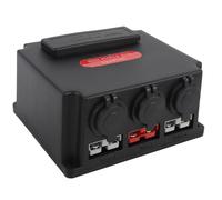CHICIRIS Scatola di Distribuzione Dell'alimentazione, Mini Scatola Batteria Multifunzione con Controllo della Distribuzione Dell'alimentazione con USB Tipo C 60 W e Misuratore di Tensione