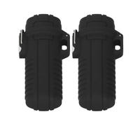 CHICIRIS Scatola di Plastica del Tubo di Conservazione a Prova di Acqua per Campeggio, Contenitore da Viaggio Ermetico 2 STC per Piccoli Oggetti, Anello di Tenuta Durevole per Ambienti (Black)