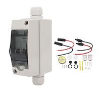 CHICIRIS Scatola per Interruttore a Doppia Potenza Miniatur con Alloggiamento della Guida DIN per Interruttore del Pannello Solare 50A 12-400VDC 90-400VAC, Copertura Trasparente IEC60947-2