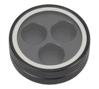 CHICIRIS Scatola Portaoggetti per Punte da Biliardo, Design a 3 Fori, in Alluminio, Portatile, con Coperchio Trasparente per una Scorta (BLACK)