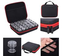 CHICIRIS Scatola Portaoggetti per Ricamo con Diamanti a 30 Slot, Scomparti Trasparenti con Doppia Guarnizione per Accessori per Pittura con Diamanti, Gioielli, Oli Essenziali (rosso)