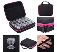 CHICIRIS Scatola Portaoggetti per Ricamo con Diamanti a 30 Slot, Scomparti Trasparenti con Doppia Guarnizione per Accessori per Pittura con Diamanti, Gioielli, Oli Essenziali (Rosa rossa)