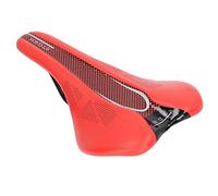 CHICIRIS Sella per Mountain Bike, Sedile per Bicicletta Cavo Traspirante Morbido e Confortevole in Pelle Microfibra con Coda Ampia e Design della Testa Giù per Bici da Strada Bici (rosso)