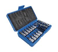 CHICIRIS Set di Bussole per Punte da 1/4 3/8 1/2 Pollici, 34 Pezzi, in | Bussole E Star E Standard, Set di Chiavi a Bussola Portatili per Riparazioni Automobilistiche, Teste E Torx Maschio E