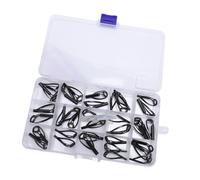 CHICIRIS Set di Guide per le Canne da Pesca, Anelli in Ceramica in Acciaio Inossidabile, 36% Guide di Canna da Pesca Kit di Bocche di Sostituzione per Dimensioni Dell'asta in una Scatola