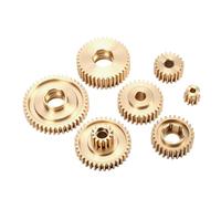 CHICIRIS Set di Ingranaggi in Ottone per Camion RC, Ingranaggi di Trasmissione a Coppia Elevata da 7 Pezzi per Cambio Motore 1/14, Parti di Ricambio di Aggiornamento in Metallo Robusto