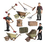 CHICIRIS Set di Statuine di Animali da Fattoria, Set di Giochi con (12PCS) | Accessori per giochi di ruolo, 12 pezzi inclusi per la narrazione, oggetti di scena in plastica per scene sandbox