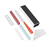 CHICIRIS Set di Strumenti per Liutaio per Chitarra, Barra di Livellamento Tasti per Coronatura, Blocco di Levigatura, Protezioni per Tastiera con Strumento Oscillante in Acciaio