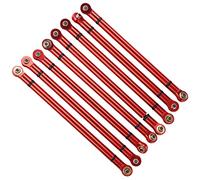 CHICIRIS Set di Tiranti in Alluminio Premium per Cingolato Axial SCX10 in Scala 1/10, Aste di Collegamento in Metallo Leggere e Durevoli con Dimensioni Multiple per gli Appassionati di RC (rosso)