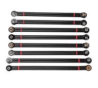 CHICIRIS Set di Tiranti in Alluminio Premium per Cingolato Axial SCX10 in Scala 1/10, Aste di Collegamento in Metallo Leggere e Durevoli con Dimensioni Multiple per gli Appassionati di RC (BLACK)
