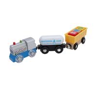 CHICIRIS Set di Treni in Legno Set da Treno Giocattolo Giocattolo in Legno Locomotiva con Futuristica Scene di Simulazione per lo Sviluppo delle abilità per Bambini Immersivo Gioca a di Faggio
