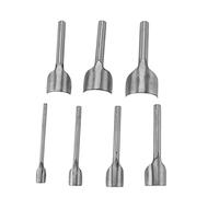 CHICIRIS Set di Utensili da Punzonatura in Pelle in Acciaio Solido Facile da Usare 7pcs a Forma a Forma a di Borsetta della Banda di Guardia Adatta per la Pelle Artigianale in Argento