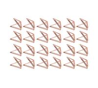 CHICIRIS Set Porta Clamp/Holder per Carte Durevole, Clamp/Holder Triangolari da 24 Pezzi per la Classificazione dei File di Ufficio e L'organizzazione dei Segnalibri (Oro rosa)