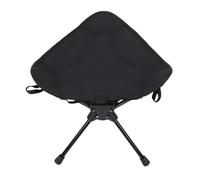 CHICIRIS Sgabello da Campeggio Pieghevole, Sedia da Esterno Portatile Leggera Girevole a 360 Gradi con Design a Treppiede Pieghevole, per Escursionismo, Pesca, Campeggio, Barbecue, Picnic (BLACK)