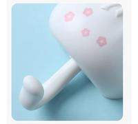 CHICIRIS Simpatico Appendiabiti da Parete, Ganci Decorativi Autoadesivi Dal Design della Borsa della Fortuna per Appendere Chiavi e Asciugamani in Bagno o, Materiale ABS, 1 unità (WHITE)