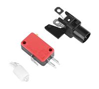 CHICIRIS Sostituzione Console Pulsanti con convessità LED, Assemblaggio Fai-da-te per Distributori Automatici Interattivi (100#-bianco+interruttore a tre gambe+luce LED)