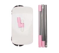 CHICIRIS Spazzatrice a Spinta Manuale, Spazza e Contemporaneamente con Scopa Rotante a 180 Gradi e Scomparto per la Polvere Sigillato, per Pavimenti in Legno Laminato, Marmo e Ceramica (Pink)