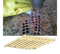 CHICIRIS Speer Ski Bit Set 10 Pezzi Cemento Materiale Carbido Gambo Esagonale per Perforare Piastrelle in Ceramica in Legno di Vetro 6 Mm a 12 Mm di Diametro (#2)