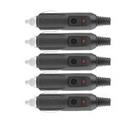 CHICIRIS Spina Accendisigari per Auto 5 Pezzi 12V 24V 5A, Connettore Presa Maschio con Indicatore Luminoso, per Accessori Automobilistici Fai da Te
