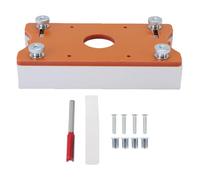 CHICIRIS Staffa Scanalata per Rifilatrice da 65 Mm, Base per Fresatrice in Alluminio 2 in 1 con Foro Antipolvere per Impiallacciatura di Legno e Plastica, Smussatura e Scanalatura,