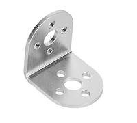 CHICIRIS Staffe a Forma di L, 2 Pezzi, Realizzate in Alluminio Resistente, Perfette per la Robotica Pitsco Tetrix, Distanza tra i Fori di 8 Mm