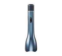 CHICIRIS Suono Chiaro, più Effetti Sonori, Microfono Microfono Portatile e Altoparlante Ricaricabile Karaoke Microoke per Cantare KTV, Ascolto Musicale, Insegnamento con Lega di Allumio (BLUE)